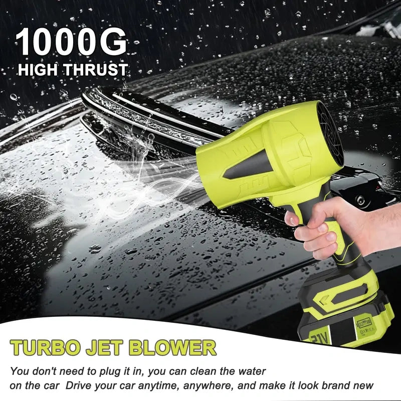 Powerful Cordless Turbo Jet Blower: Air Duster for Car Drying, Garden, Snow, Father's Day Gift