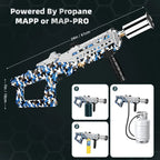Multi-Purpose Propane Torch for Culinary Cooking, BBQ, Sous Vide and Grill - Best Father's Day Gift