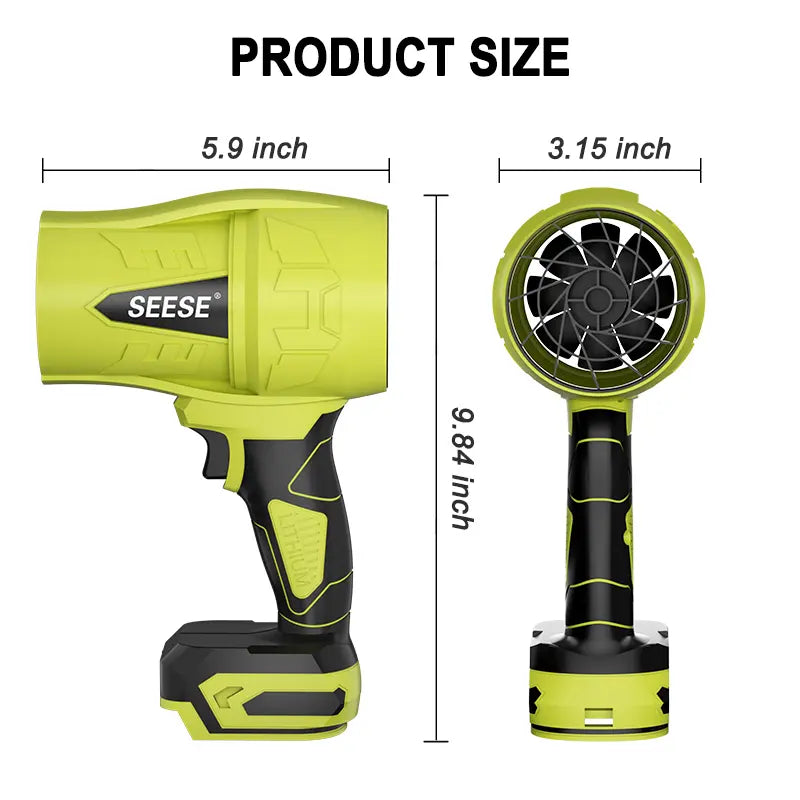 Powerful Cordless Turbo Jet Blower for Car Drying and Garden Cleaning
