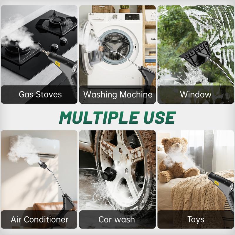 Powerful 10-in-1 Handheld Steam Cleaner for Deep Home & Car Cleaning