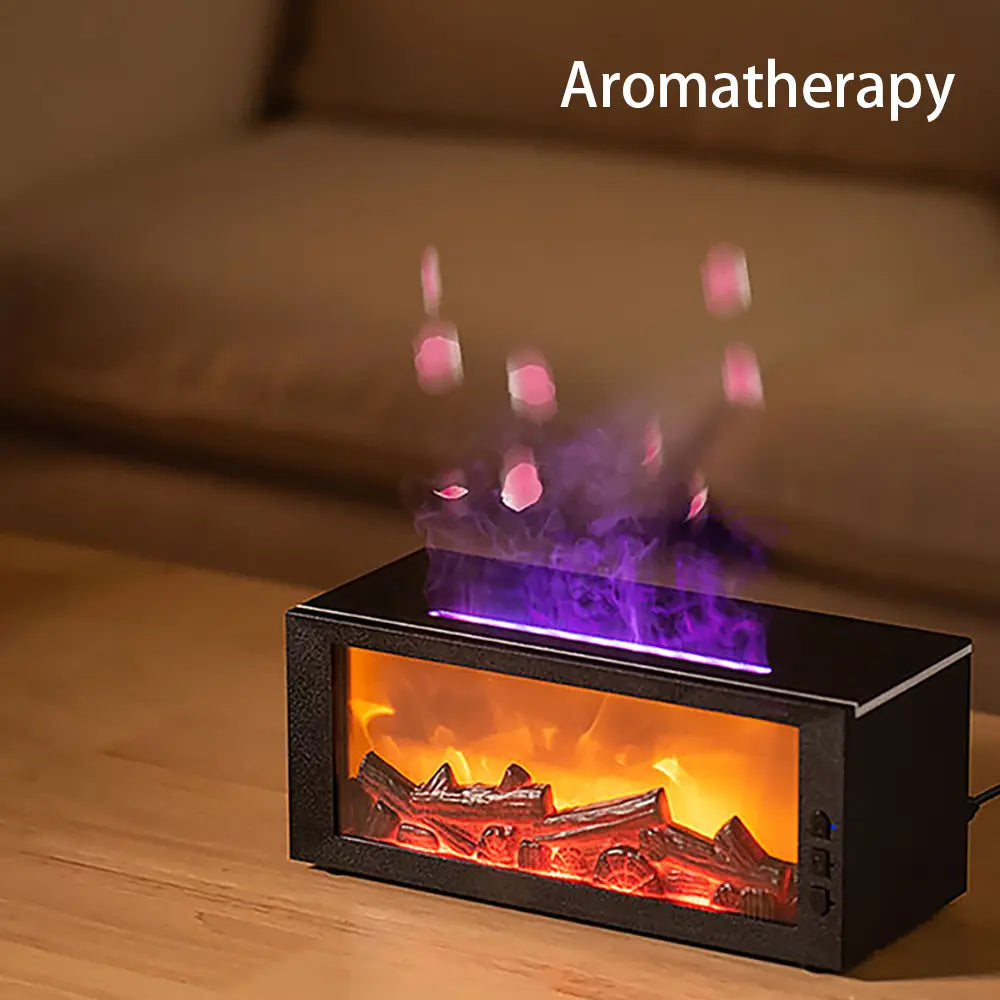 300ml Flame Aroma Diffuser Humidifier with Timer Remote and Waterless Auto-Off