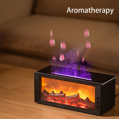 300ml Flame Aroma Diffuser Humidifier with Timer Remote and Waterless Auto-Off