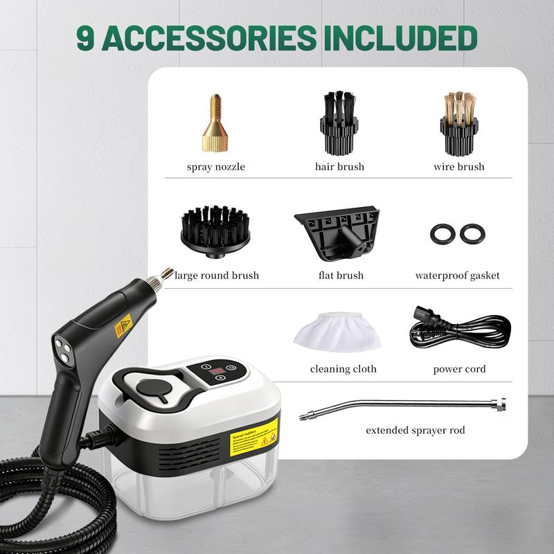 Powerful 10-in-1 Handheld Steam Cleaner for Deep Home & Car Cleaning