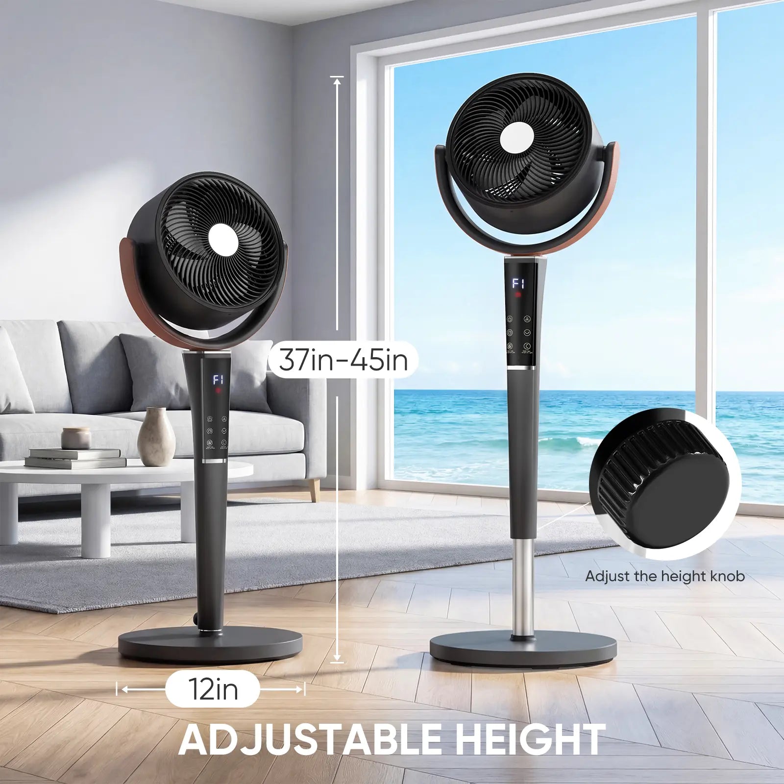 🔥Summer Sale 45% OFF |Ultra-Quiet DC Motor Pedestal Fan: 16 Speeds, 120° Oscillation & Remote Control