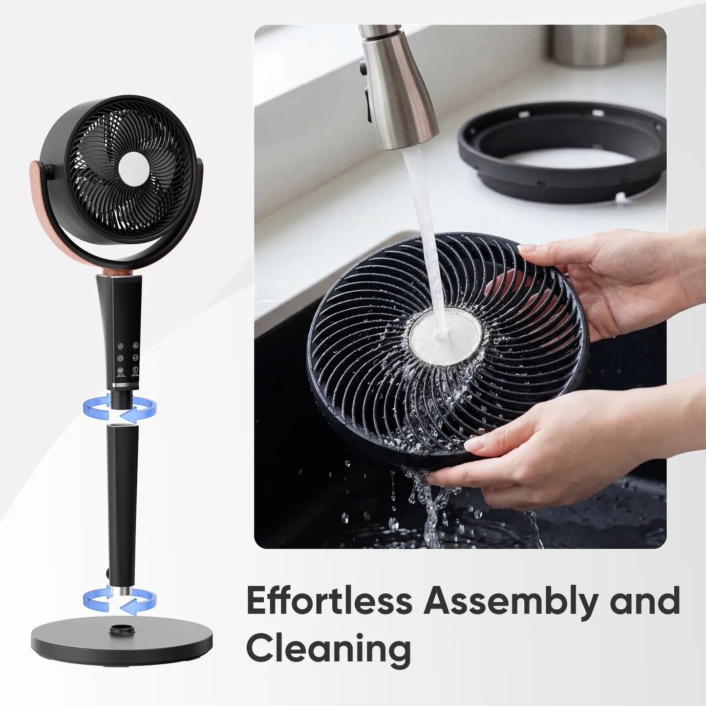 🔥Summer Sale 45% OFF | Quiet DC Motor Standing Fan, 120° Oscillating Pedestal Fan with Remote, 16 Speeds, 20dB