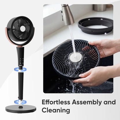 🔥Summer Sale 45% OFF | Quiet DC Motor Standing Fan, 120° Oscillating Pedestal Fan with Remote, 16 Speeds, 20dB