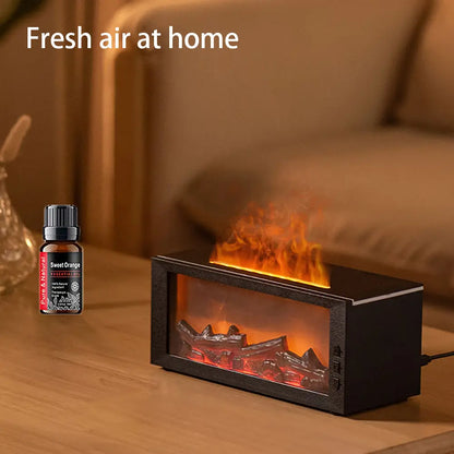 300ml Flame Aroma Diffuser Humidifier with Timer Remote and Waterless Auto-Off