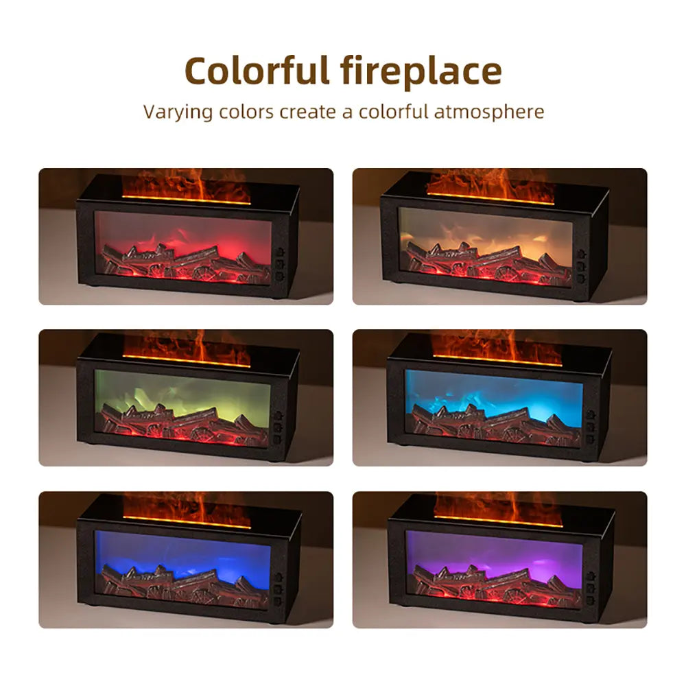 300ml Flame Aroma Diffuser Humidifier with Timer Remote and Waterless Auto-Off